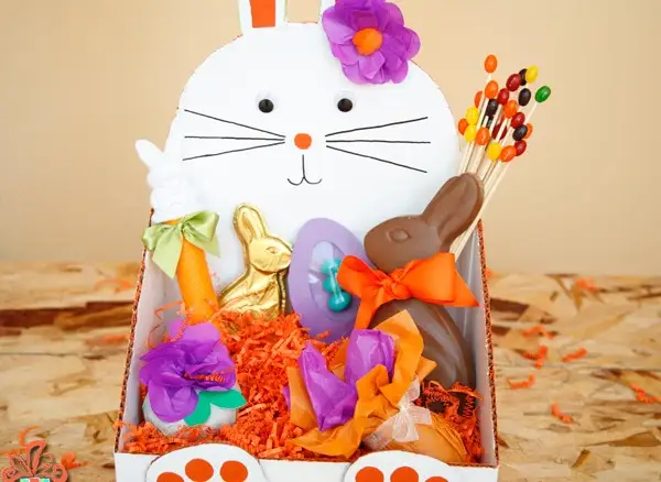 Easter baskets with sweets