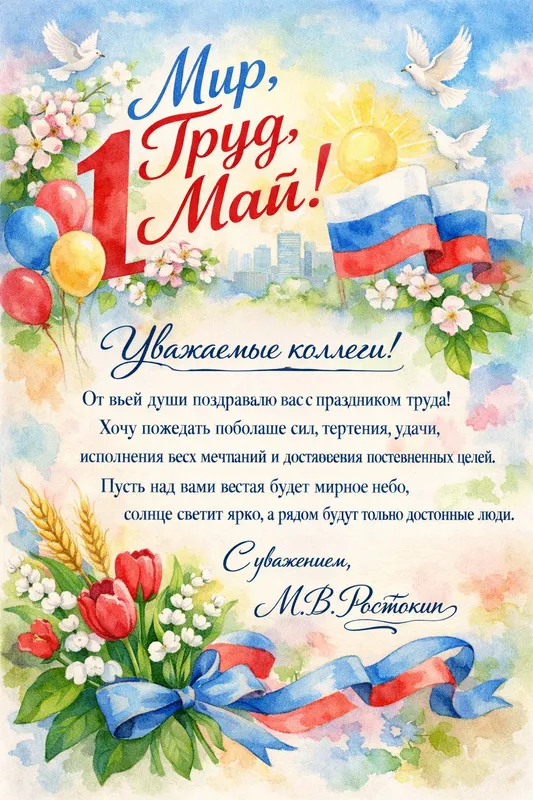 Готовые открытки с 1 мая — открытка 4