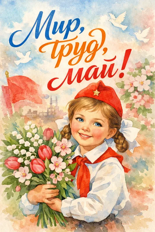 Готовые открытки с 1 мая — открытка 3