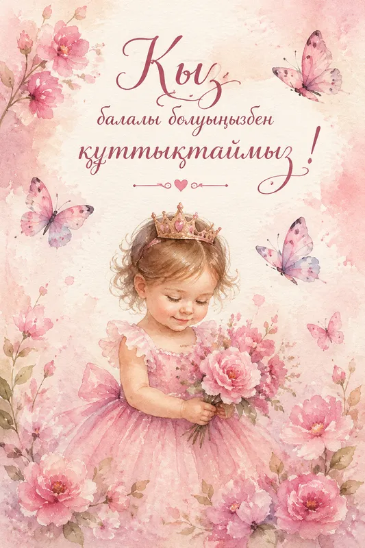 Готовые открытки с рождением ребёнка — открытка 6