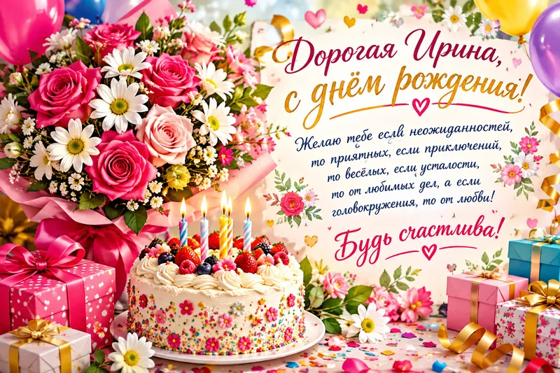 Готовые открытки с днем рождения женщине — открытка 3