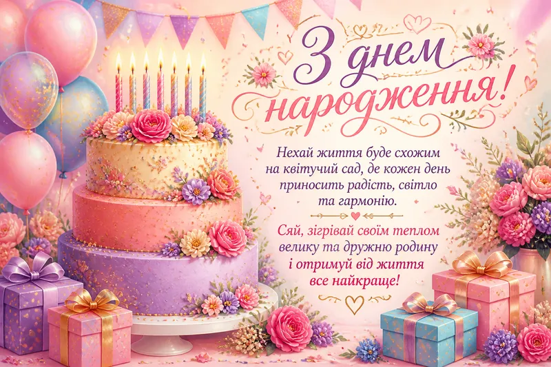 Готовые открытки с днем рождения — открытка 13