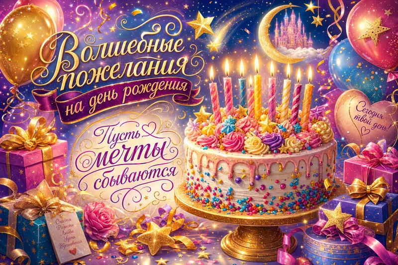 Готовые открытки с днем рождения — открытка 34