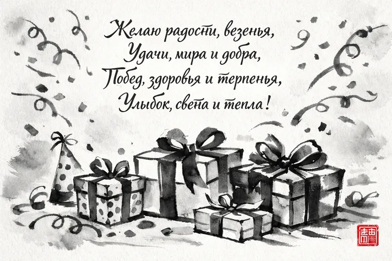 Готовые открытки с днем рождения — открытка 4