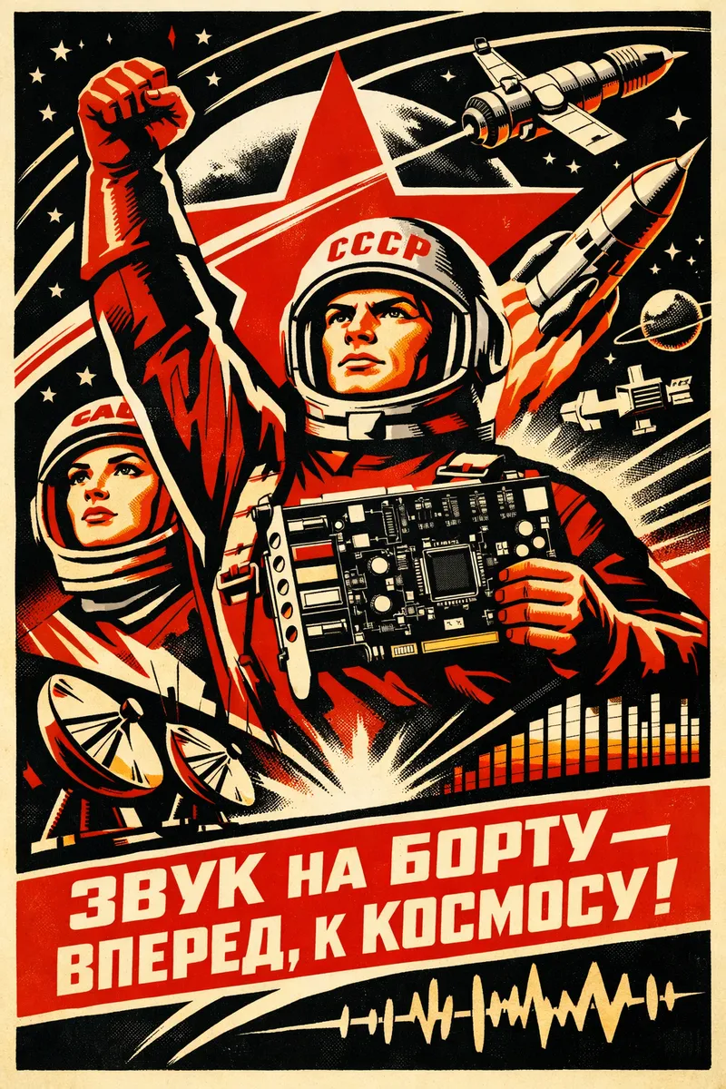 Готовые открытки ко Дню космонавтики — открытка 9