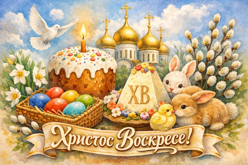 Готовые пасхальные открытки — открытка 17