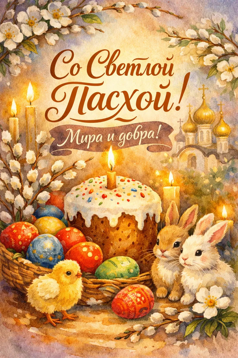 Готовые пасхальные открытки — открытка 30