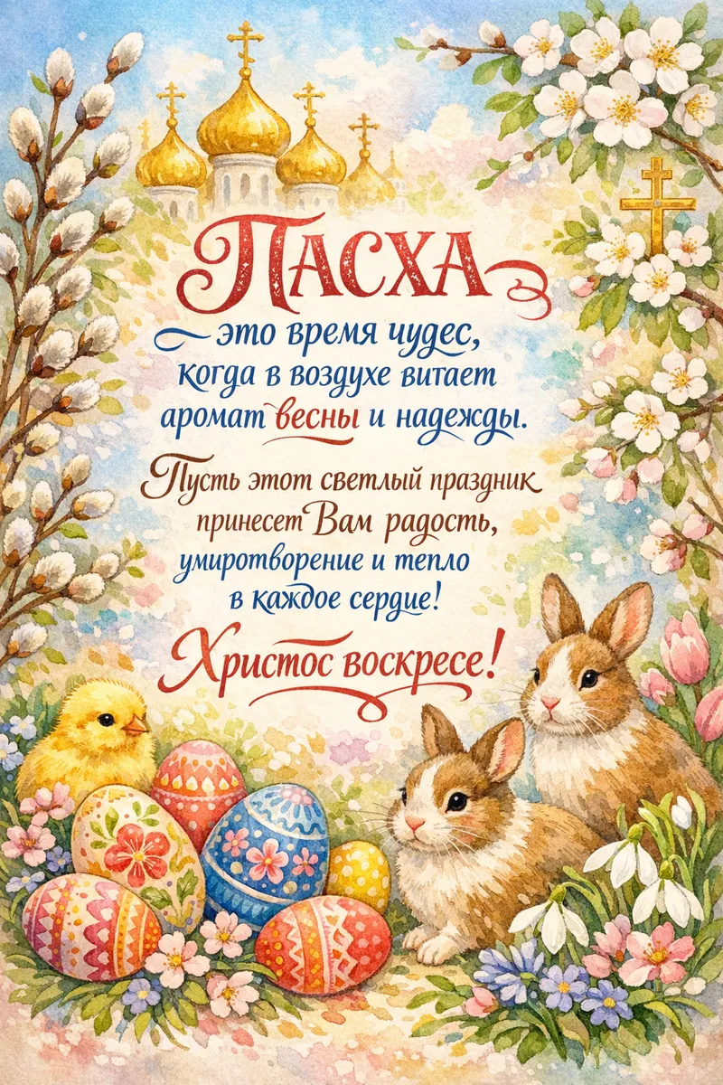 Готовые пасхальные открытки — открытка 15