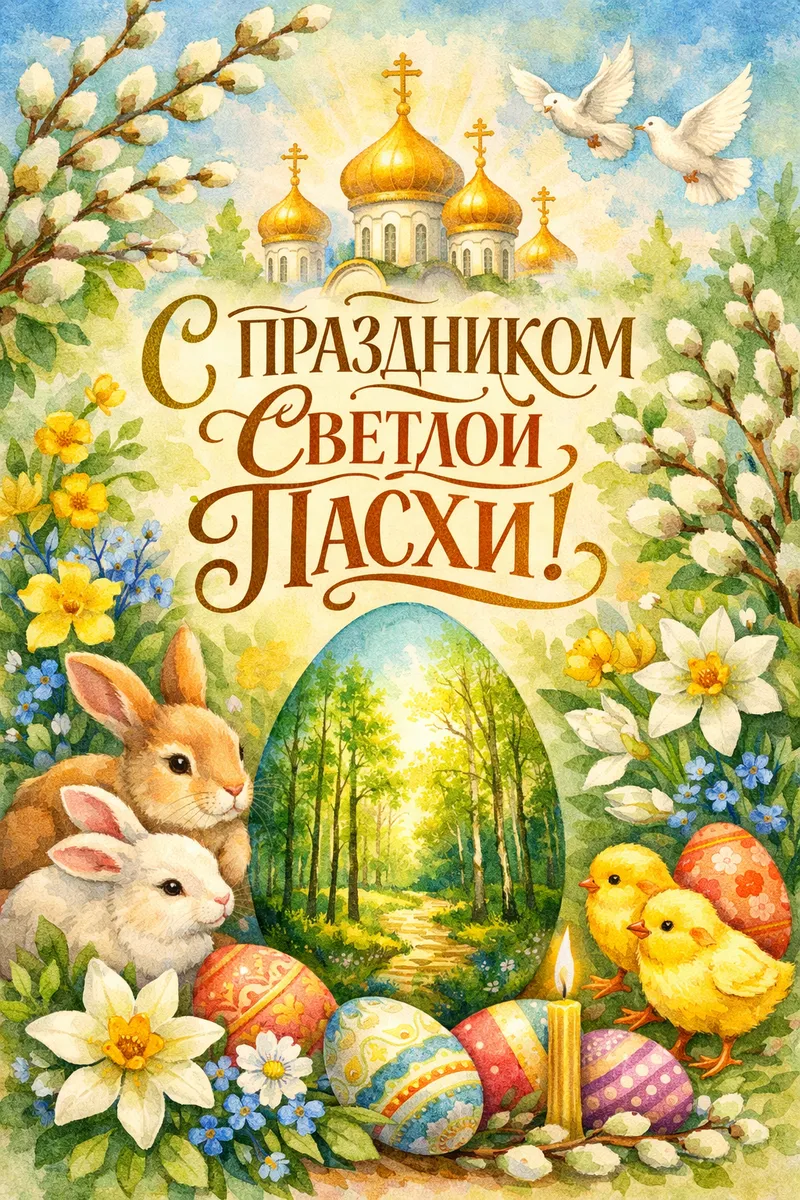 Готовые пасхальные открытки — открытка 21