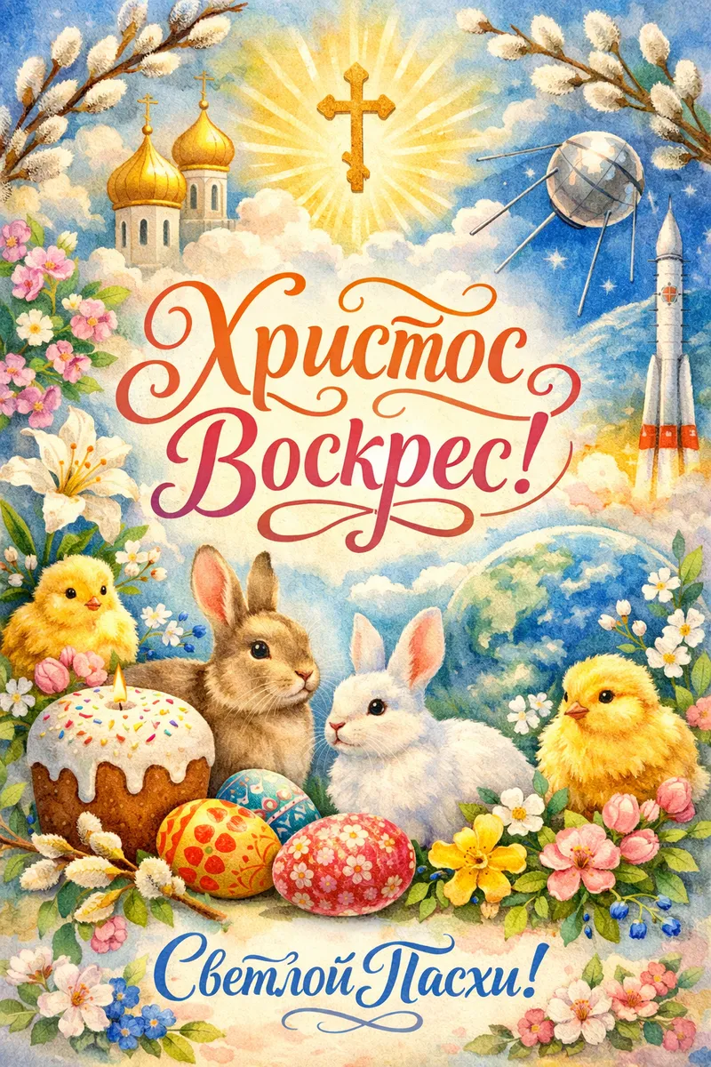 Готовые пасхальные открытки — открытка 24