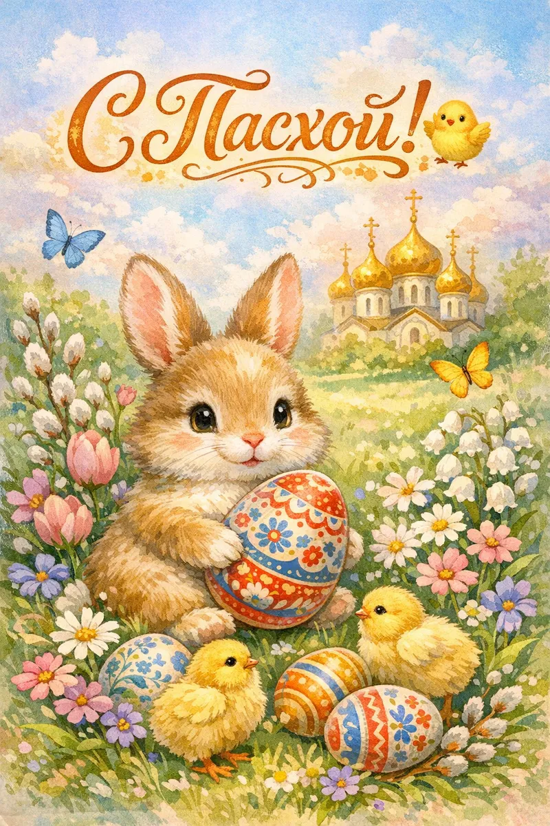 Готовые пасхальные открытки — открытка 22