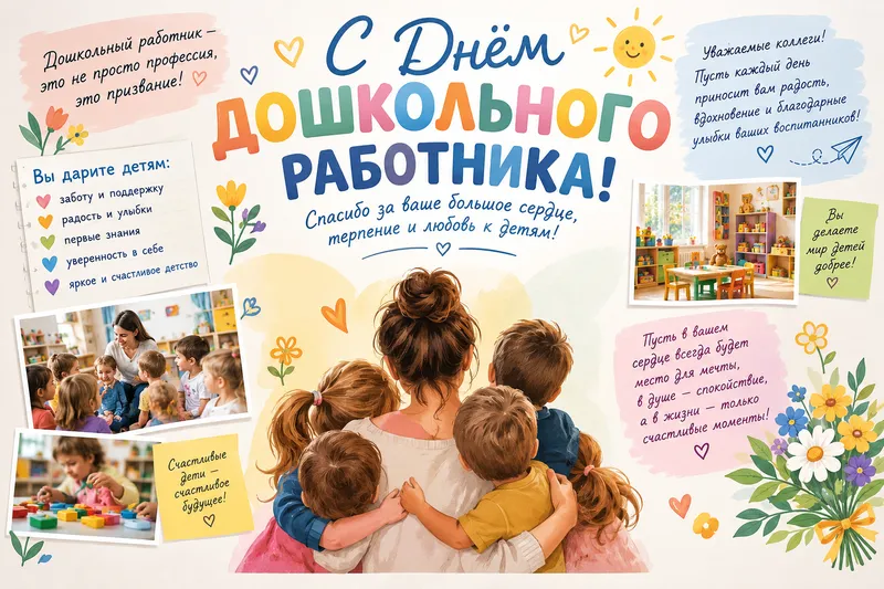 Готовые открытки с Днём воспитателя — открытка 2