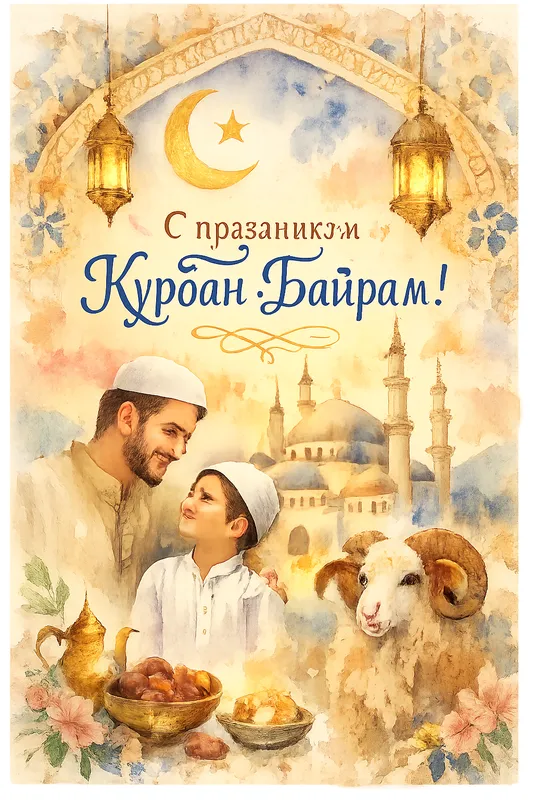 Готовые открытки на Курбан-Байрам — открытка 11
