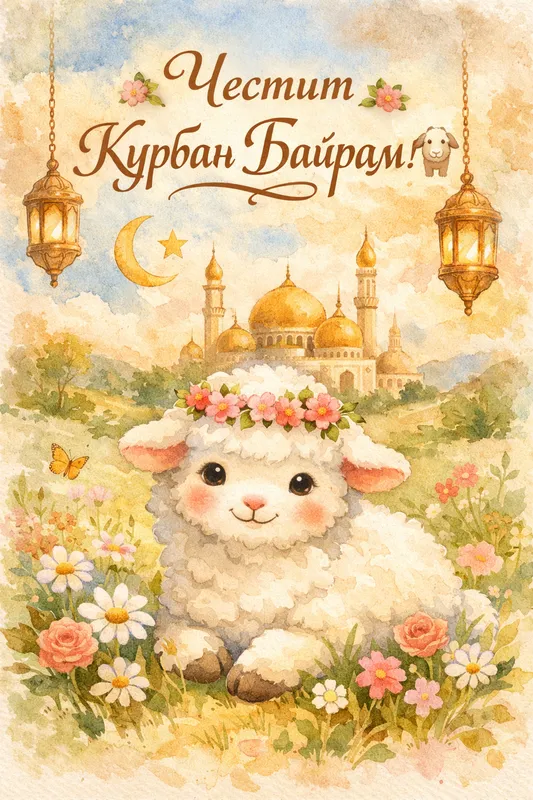 Готовые открытки на Курбан-Байрам — открытка 7