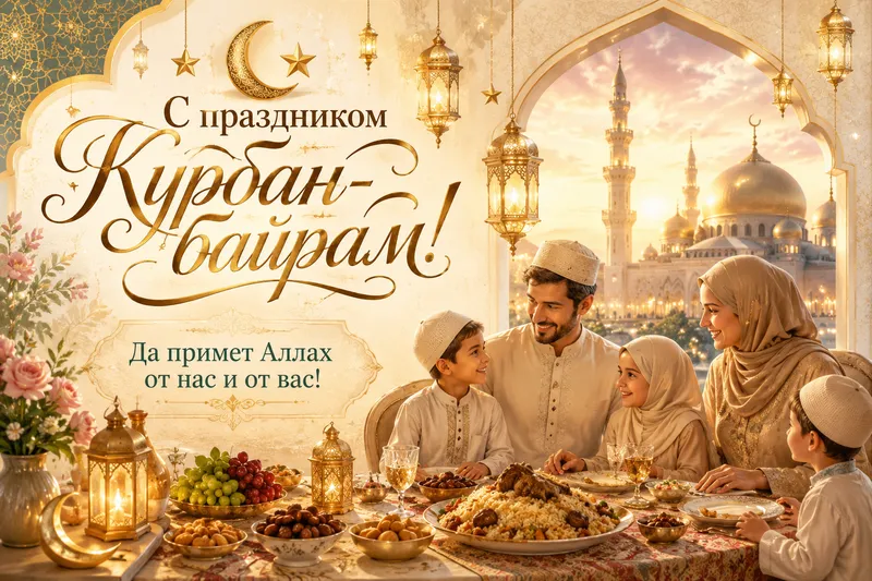 Готовые открытки на Курбан-Байрам — открытка 12