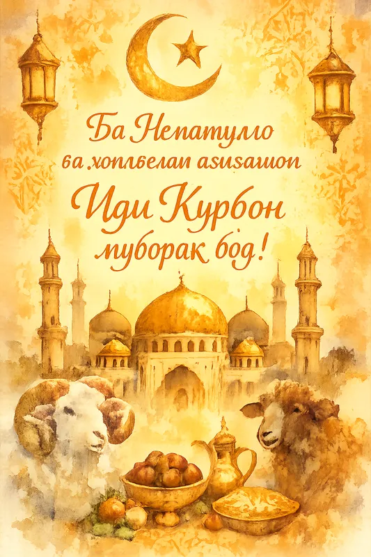 Готовые открытки на Курбан-Байрам — открытка 17