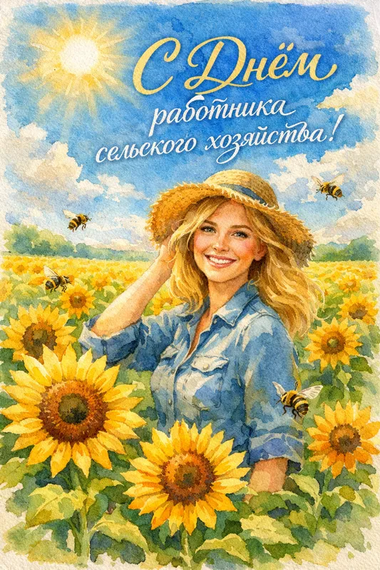 Готовые открытки с Днём работника сельского хозяйства — открытка 10