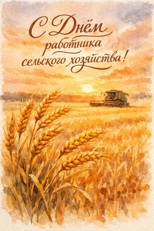 Готовые открытки с Днём работника сельского хозяйства — открытка 9