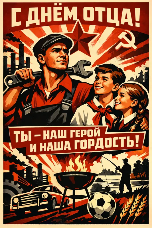 Готовые открытки ко Дню отца — открытка 6
