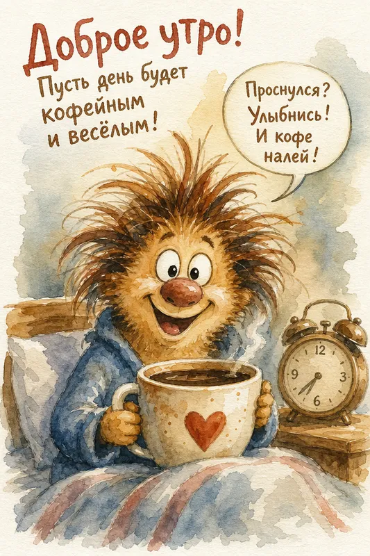 Готовые открытки с добрым утром — открытка 17