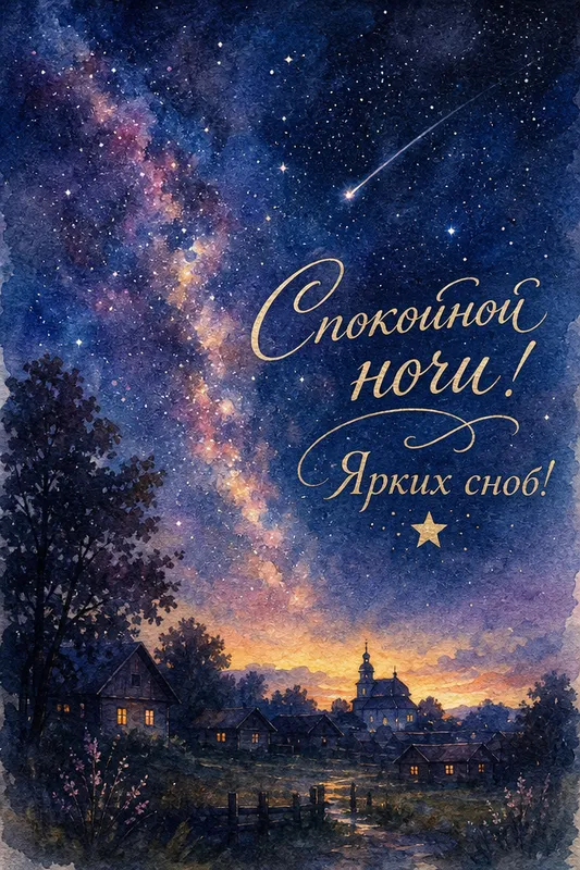 Готовые открытки «Спокойной ночи» — открытка 2