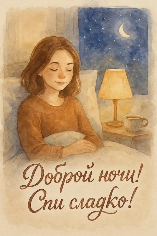 Готовые открытки «Спокойной ночи» — открытка 1