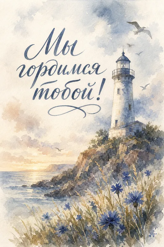 Готовые открытки с выпускным — открытка 9