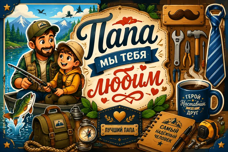 Готовые открытки папе — открытка 9