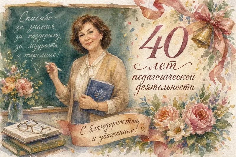 Готовые открытки учителю — открытка 23
