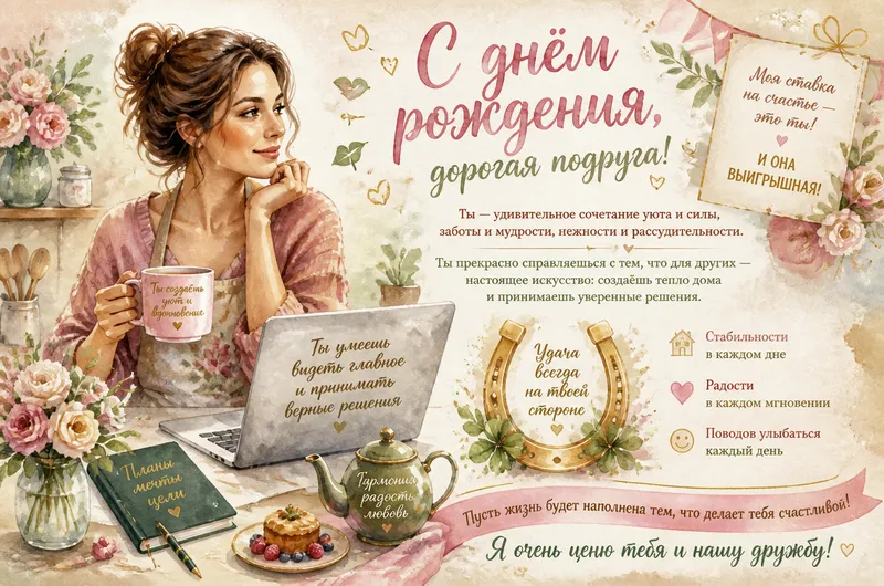 Готовые открытки другу — открытка 13