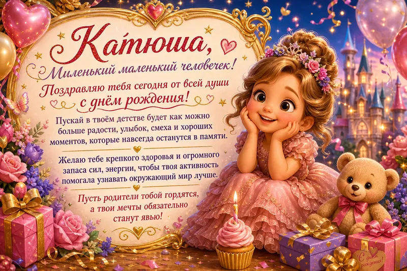 Готовые открытки девочке — открытка 14
