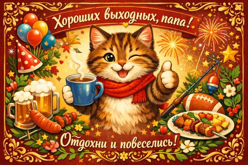 Готовые открытки папе — открытка 17