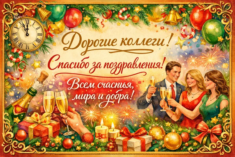 Готовые открытки коллеге — открытка 12