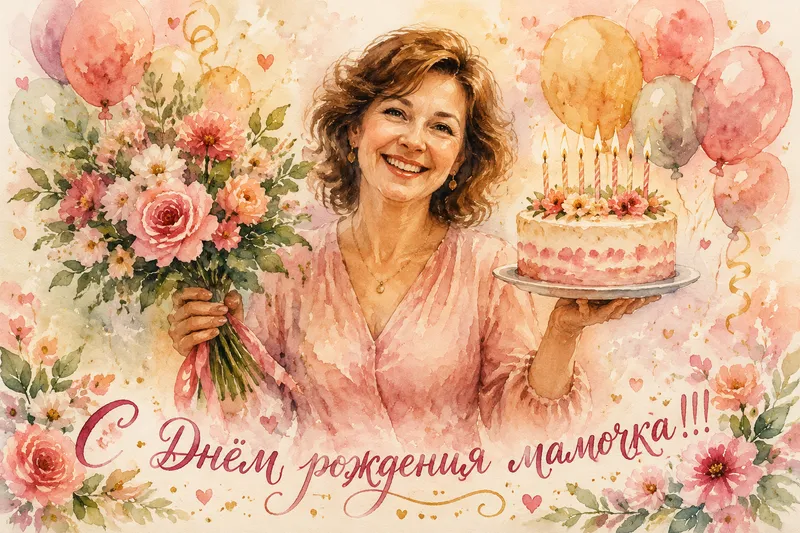 Готовые открытки маме — открытка 17