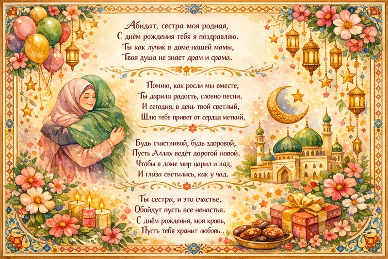Готовые открытки сестре — открытка 16