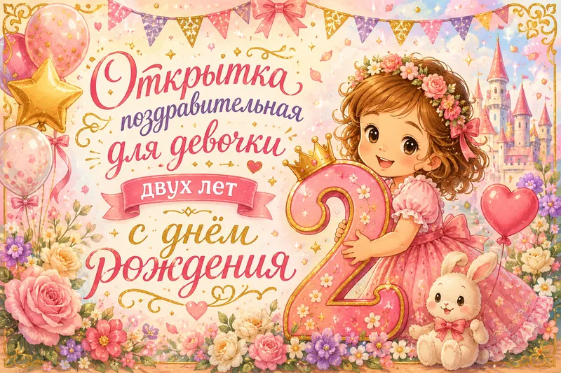 Готовые открытки девочке — открытка 6