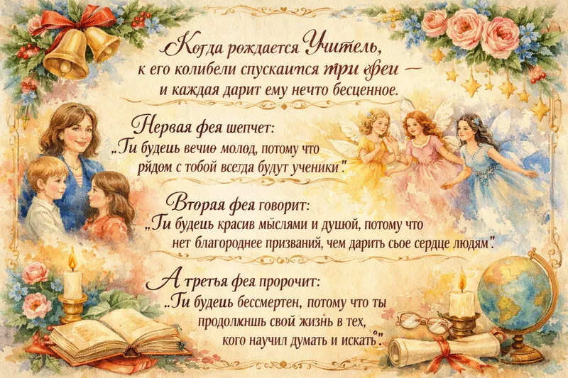 Готовые открытки учителю — открытка 32
