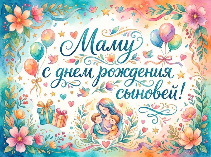Готовые открытки маме — открытка 14