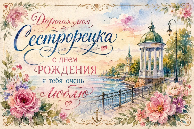 Готовые открытки сестре — открытка 9