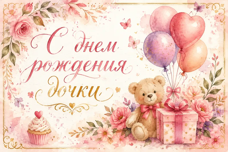 Готовые открытки дочери — открытка 11