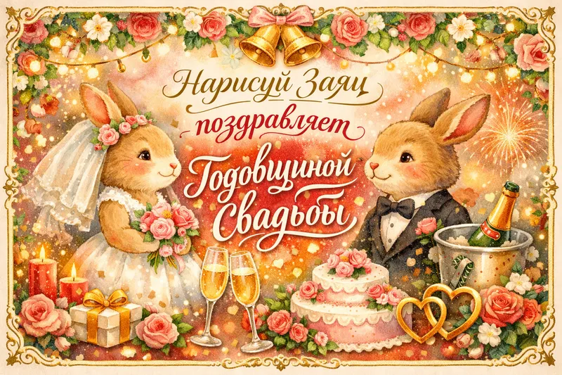 Готовые открытки молодожёнам — открытка 3