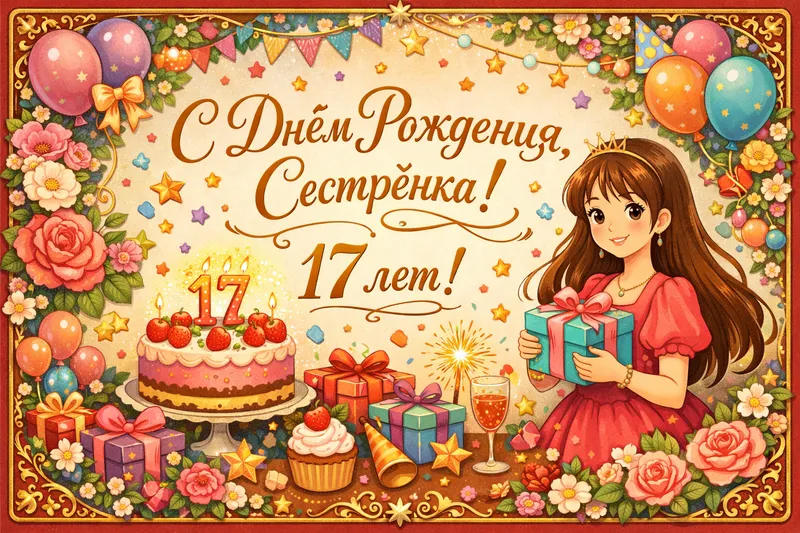 Готовые открытки сестре — открытка 2