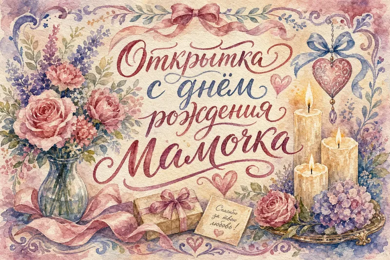 Готовые открытки маме — открытка 28
