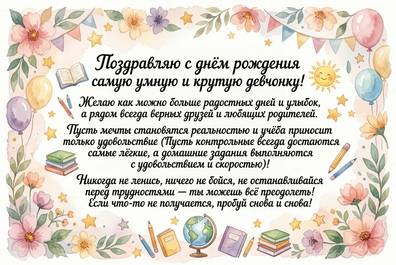 Готовые открытки девочке — открытка 3