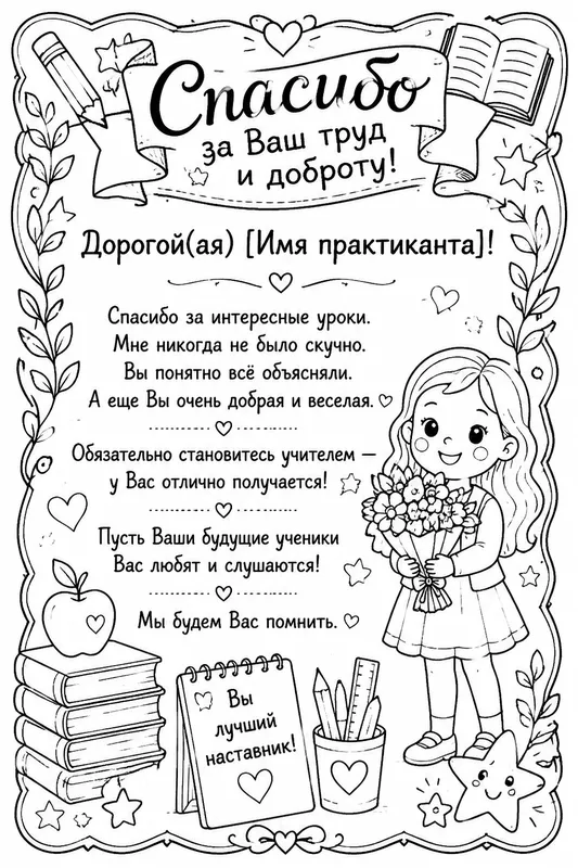 Готовые открытки учителю — открытка 10