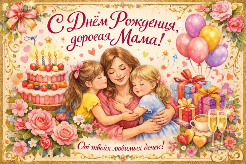 Готовые открытки маме — открытка 7