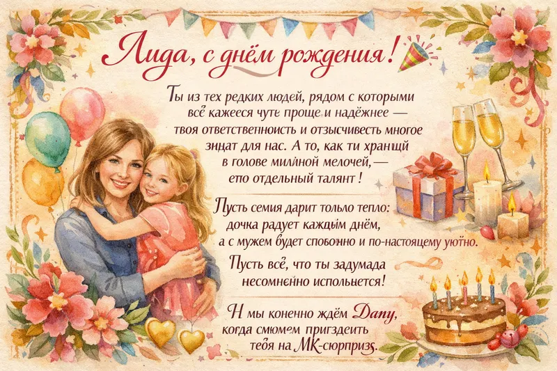 Готовые открытки женщине — открытка 40