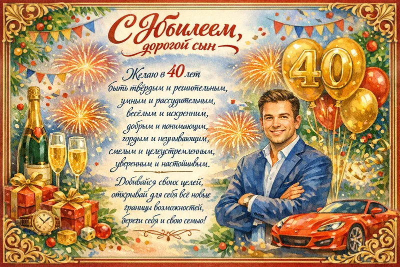 Готовые открытки сыну — открытка 3