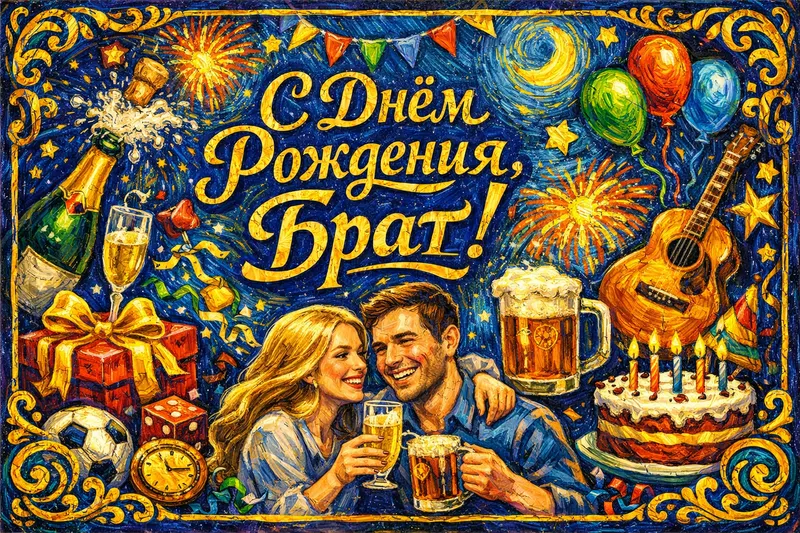 Готовые открытки брату — открытка 6
