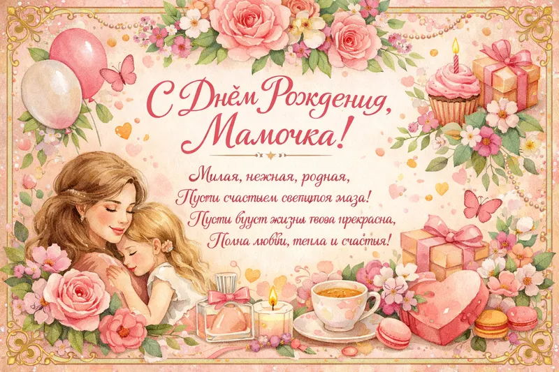 Готовые открытки маме — открытка 5